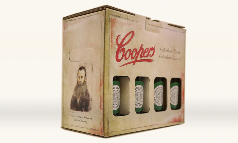 Coopers Pale Ale Box side angle