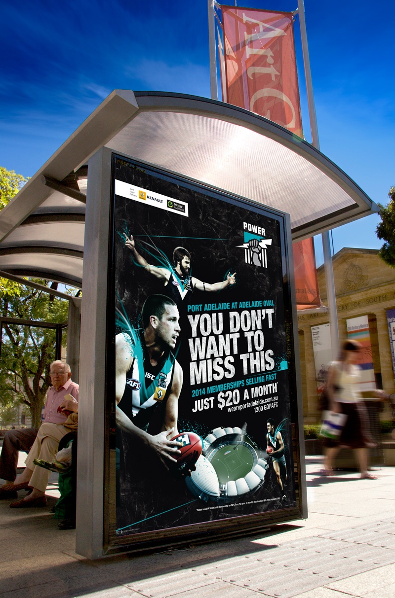 Outdoor campaign poster of Port Adelaide